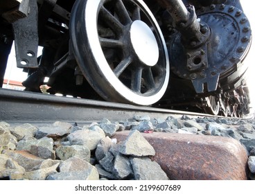 Old Train Wheels On The Railway