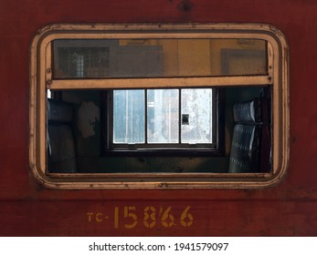 Old Train Window In Asia