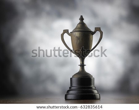 old trophy with memory