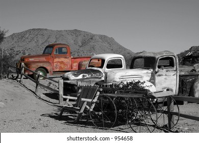 Old truck in desert