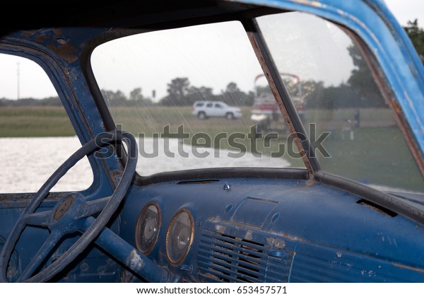 Old Truck Interior Stock Photo Edit Now 653457571