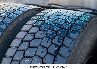 Old Truck Tyre Profile Background