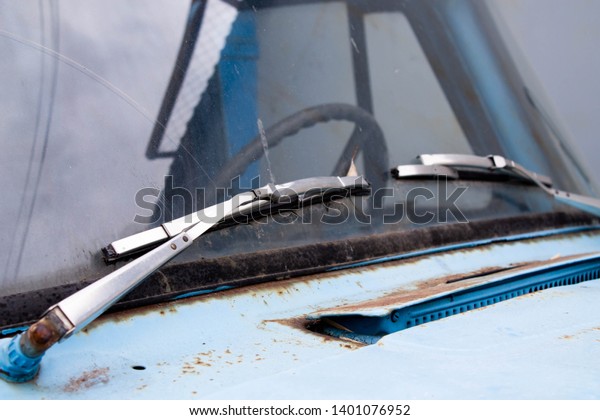 old truck wiper blades
closeup