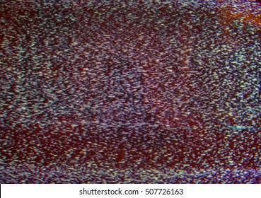 Old Tube Tv Backgrounds, Red Vintage CRT Screen With Static Noise, No Signal