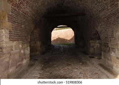 Old tunnel in ancient Roman Castle