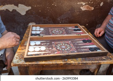 Old Turkish Men Playing Backgammon, Istanbul