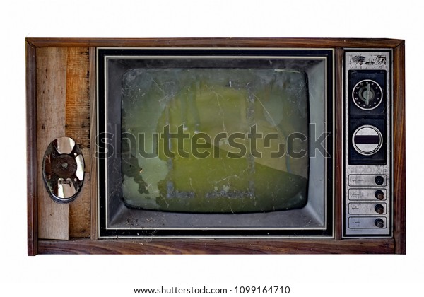 Old Tv Cut Out Screen On Stock Photo Edit Now 1099164710