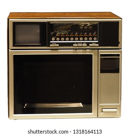 Old Tv In Microwave Oven, Two In One