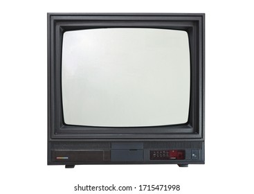 The old TV on the isolated.Retro technology concept. - Shutterstock ID 1715471998