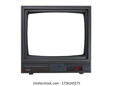The old TV on the isolated.Retro technology concept. - Shutterstock ID 1736143175
