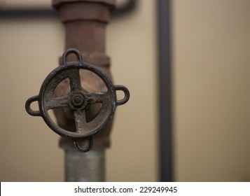 Old type steam faucet in industrial