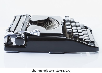 Old typewriter, close-up