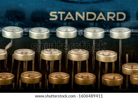 an old typewriter in closeup
