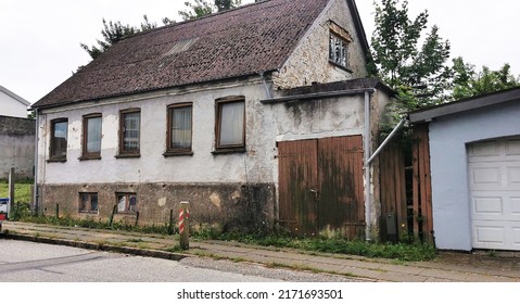 Old And Ugly Dilapidated City House In Denmark