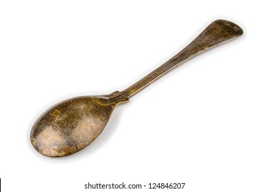 Old Unpolished Silver Spoon Lots Patina Stock Photo 124846207 ...