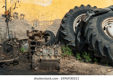 old and unusable truck and tractor tires in the scrapyard - Powered by Shutterstock