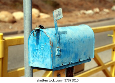 An Old Us Postal Mail Box Outdoors