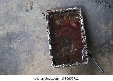 Old Used Car Automatic Transmission Oil Pan.