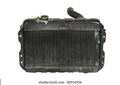 Old Used Car Radiator - Isolated