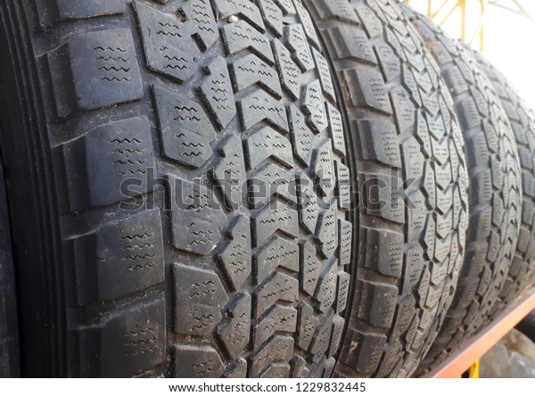 Old used\
car tires, tire dump, a bunch of used\
tires
