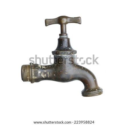 old and used faucet