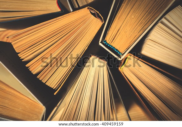 Old Used Hardback Books Text Books Stock Photo (Edit Now) 409459159