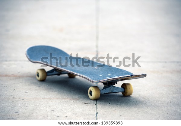 Old Used Skateboard Isolated On Ground Stock Photo (Edit Now) 139359893