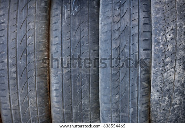 Old used tires,\
warehouse
