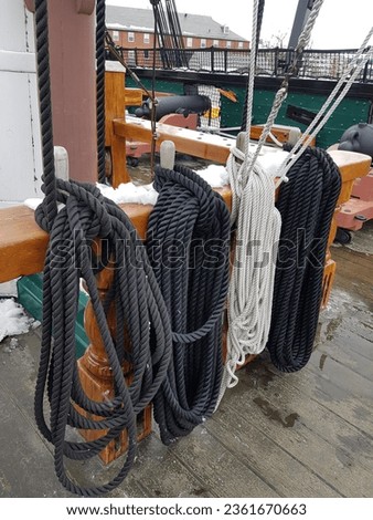 old uss constitution war ship ropes and apparel