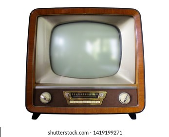 Vintage Television Over White Background Stock Photo (Edit Now) 90314779