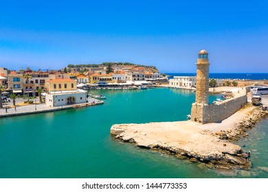 Old Venetian Harbor Of Rethimno, Crete, Greece