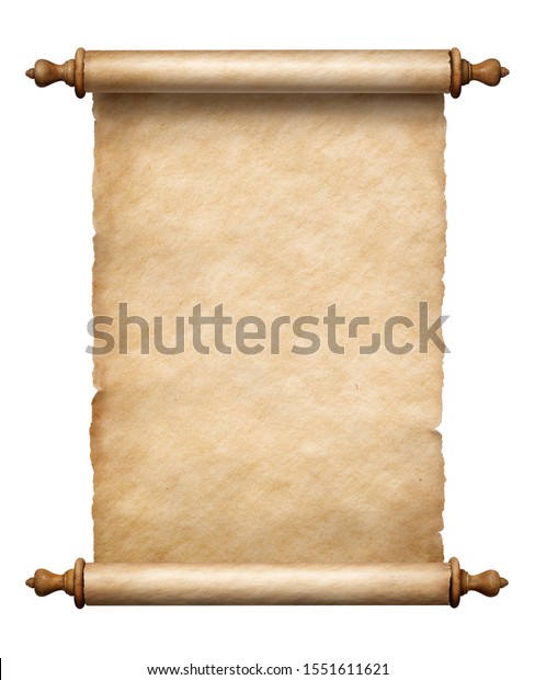 Old Vertical Paper Scroll Isolated Stock Photo (Edit Now) 1551611621