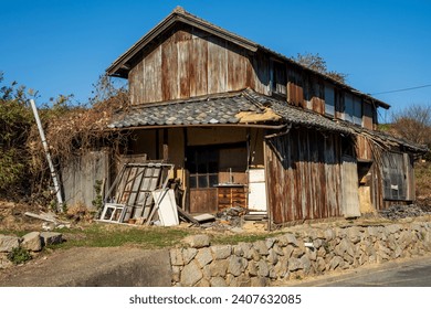 An old and very beautiful building on Maejima in Setouchi City, Okayama Prefecture, Japan - Powered by Shutterstock