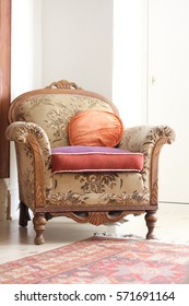 Old Victorian Chair In Bedroom