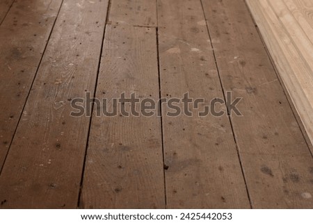 Old Victorian wooden floor boards