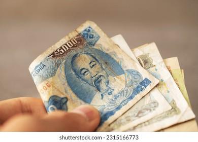 Old Vietnamese Dong, Vietnamese currency - Shutterstock ID 2315166773