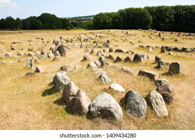 The Old Viking Cemetery In Aalborg In Denmark, Called Lindholm Høje. Serves As A Free Time Park For The People And Tourists. 