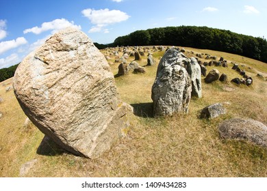 The Old Viking Cemetery In Aalborg In Denmark, Called Lindholm Høje. Serves As A Free Time Park For The People And Tourists. 