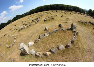 The Old Viking Cemetery In Aalborg In Denmark, Called Lindholm Høje. Serves As A Free Time Park For The People And Tourists. 