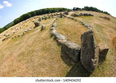 The Old Viking Cemetery In Aalborg In Denmark, Called Lindholm Høje. Serves As A Free Time Park For The People And Tourists. 