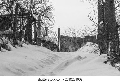 Old Village In The Rocky Terrain Above The River Sluch.