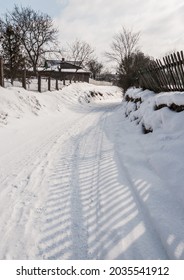 Old Village In The Rocky Terrain Above The River Sluch.