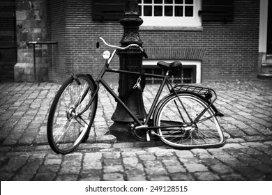 Old Vintage Bike With A Broken Wheel