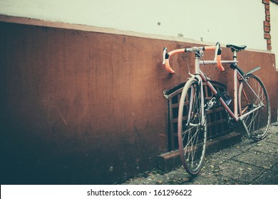 Old Vintage Bike On The Street