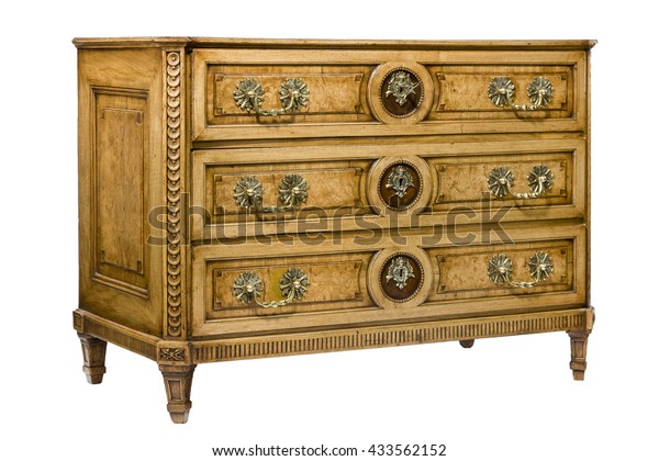 Old Vintage Bureau Dresser Chest Drawers Stock Image Download Now