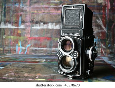 old vintage camera in artist's studio - Powered by Shutterstock