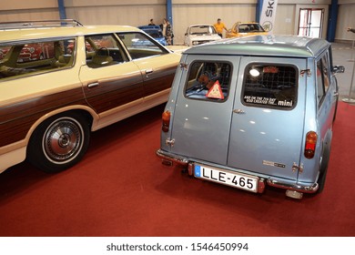 Old Vintage Cars At The Classic Automobile Show Exhibition 2017 At March 24, 2017 In Budapest, Hungary.