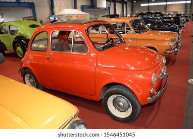 Old Vintage Cars At The Classic Automobile Show Exhibition 2017 At March 24, 2017 In Budapest, Hungary.