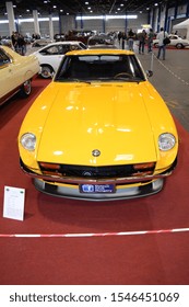 Old Vintage Cars At The Classic Automobile Show Exhibition 2017 At March 24, 2017 In Budapest, Hungary.