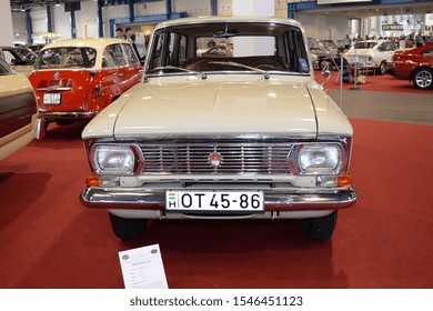 Old Vintage Cars At The Classic Automobile Show Exhibition 2017 At March 24, 2017 In Budapest, Hungary.